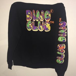 Black steven club dino hoodie